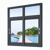 Ventana Corredera Panorámica de Gran Apertura con Marco de Aluminio y Doble Vidrio Templado para Apartamento