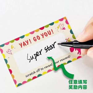 Tarjetas de juego de la suerte, diseño personalizado <span class=keywords><strong>gratis</strong></span>, papel rascador - Product Image 2