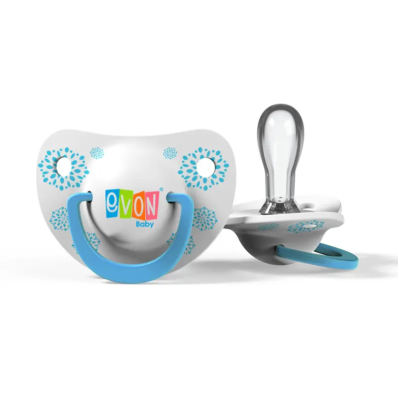 Manufacturer Supply Wholesale BPA Free Cheap Price Food Grade Evon Silicone Baby Ultra Air Pacifier Double-Rounded Shape