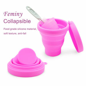 Tazas esterilizadoras de disco <span class=keywords><strong>Menstrual</strong></span> de silicona respetuosas con el medio ambiente de 200ML, horno <span class=keywords><strong>microondas</strong></span>, desinfectante, taza esterilizadora de <span class=keywords><strong>copa</strong></span> <span class=keywords><strong>Menstrual</strong></span> fácil de plegar - Product Image 6