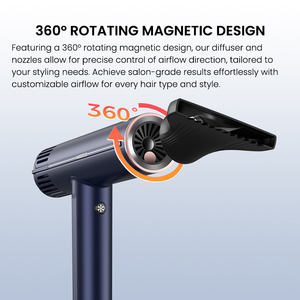 プロの高速ヘアドライヤー磁気アクセサリーとLCDプラズマヘアブロードライヤーサロンと旅行用ポータブル - Product Image 4
