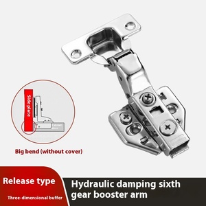 Charnière de meuble dissimulée à fermeture douce <span class=keywords><strong>Nisko</strong></span>, à superposition intégrale, 35 mm, plaque à clipser en fer, accessoires de meubles, design dissimulé - Product Image 6