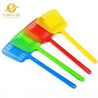 Raquette anti-mouches en plastique durable à long manche, personnalisable avec logo, design simple, promotionnelle pour la maison, le patio, le bureau, contre les nuisibles