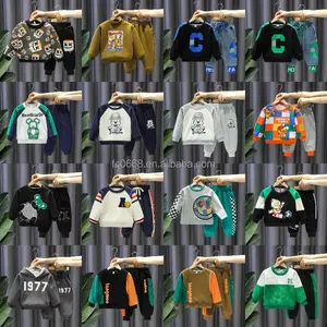Fábrica de venda direta de roupas infantis Outono e inverno algodão Hoodie de duas peças sportswear