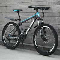 VENTE FLASH Vélo de montagne 2426 pouces VTT avec freins à disque doubles, fourche à suspension, 21 vitesses