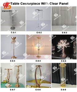 Vente en gros, nouveau design de porte-fleurs en acier inoxydable, centres de table de mariage en métal doré brillant, décoration d'événement élégante - Product Image 3