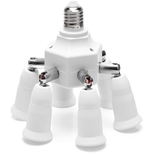 Mở rộng chuyển đổi E26 ánh sáng chủ có thể điều chỉnh 7 trong 1 ánh sáng ổ cắm Splitter 6 + 1 E26 E27 Adapter chuyển đổi bóng đèn - Product Image 3