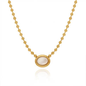 Collares de Plata y Oro PVD Antideslustre de Moda, Joyería Fina de Acero Inoxidable 316L, Collar de Concha Natural para Mujer - Product Image 6