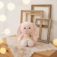 En gros, Peluches en coton PP, modèles Lapin et Chat, avec jupe florale amovible, coussin de câlin douillet, décoration d'intérieur, cadeau pour machine à griffes
