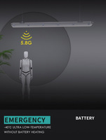Luminaire linéaire LED multifonction CE SAA CB à détection de mouvement PIR, étanche IP65, anti-corrosion, 120 cm, 40 W