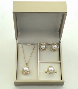 Lüks 3 adet <span class=keywords><strong>Set</strong></span> yeşil zümrüt Rhinestone kolye kadınlar için küpe seti paslanmaz zincir geometrik kristal takı seti - Product Image 4
