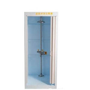 Estación de Ducha de Emergencia Vertical de Acero Inoxidable Osmit Osm304, Equipo de Seguridad Personalizado para Lavado de Ojos - Product Image 2