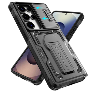 Étui de protection <span class=keywords><strong>pour</strong></span> appareil photo de téléphone Armor <span class=keywords><strong>pour</strong></span> Samsung S24 S25 S26 Ultra A26 A17 A36 A56 Coque en TPU souple PC Texture fibre de carbone - Product Image 1