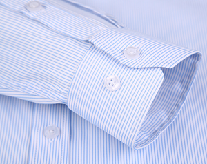 Camicie da Uomo di Alta Gamma Business Casual Slim Fit per Primavera Estate Maniche Lunghe Eleganti a Righe Abbigliamento da Lavoro per Uomini - Product Image 4