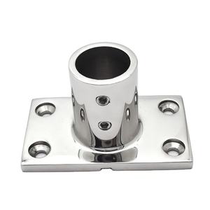 Sıcak satış döküm paslanmaz çelik payanda tabanı deniz korkuluk için 90 derece dikdörtgen taban - Product Image 2