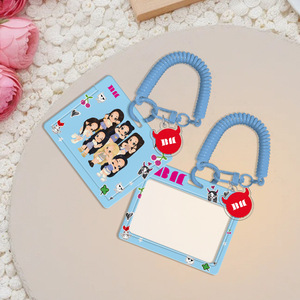 Kpop atez ZB1 Illit TWS itzy <span class=keywords><strong>GOT7</strong></span> babymonster IVE Illit สองชั้นการ์ตูนอะคริลิคที่ใส่การ์ดยืดหยุ่นจี้แขวนเชือก - Product Image 2