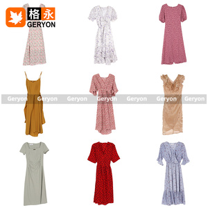 Geryon Vintage usado gasa tela vestidos mujeres verano mixto Floral Vintage Ukay Pakaian Bekas <span class=keywords><strong>ropa</strong></span> usada bala a granel - Product Image 6