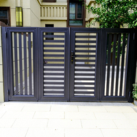 Puerta de Seguridad Corredera Retráctil Eléctrica Automática de Aleación de Aluminio Ecológica para Apartamentos, Centros Comerciales, Escuelas, Hoteles e Industrias