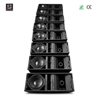 Enceintes Line Array en bois professionnelles de 8 pouces, amplifiées, prêtes pour la scène, 200 W de puissance, pour systèmes de sonorisation de concerts en plein air