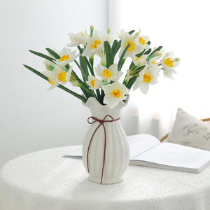 1 fleur artificielle de narcisse, fausse fleur de printemps en soie pour arrangement floral intérieur/extérieur, décoration de maison et de mariage - Product Image 4