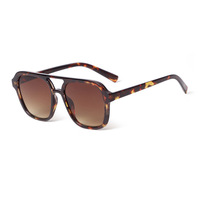 Lunettes de soleil transfrontalières nouvelle génération à double pont et monture intégrale UV400