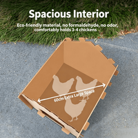 USMILEPET Boîte de nidification en plastique PP pour poules, étanche avec toit incliné, pour poulailler de jardin
