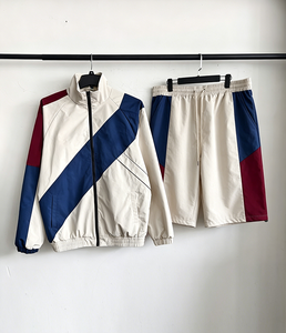 Ensemble de survêtement d'été personnalisé pour <span class=keywords><strong>homme</strong></span>, 2 pièces, coupe-vent, taille élastique, léger, respirant, grande taille, décontracté, sportif, ODM OEM - Product Image 3