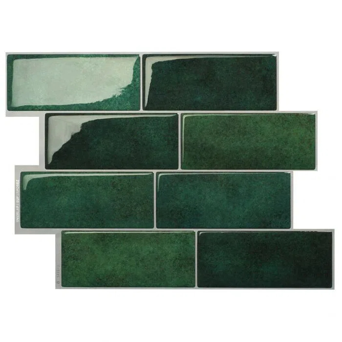 Revestimientos de pared texturizados verde oscuro