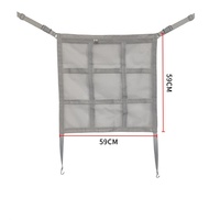 Barrière de voiture pour chien avec poche zippée, double couche de maille, organisateur de barrière pour animaux de compagnie pour SUV, berlines et camions, disponible en noir, gris, beige
