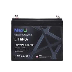 CE sertifikası 12 Volt lityum pil lifepo4 güç kaynağı 12v 75ah 78ah pil