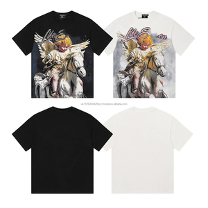 Camiseta de Alta Calidad, 100% Algodón, Estilo Urbano, Estampado Gráfico, Tallas Grandes para Hombre, MIXED EMOTION - Product Image 2