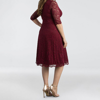 Weixin — robe en dentelle, tenue de grande taille,