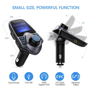 最新モデル<span class=keywords><strong>T11</strong></span>ワイヤレスハンズフリーカーキット<span class=keywords><strong>Bluetooth</strong></span> FMトランスミッタープレーヤー/デュアルUSB充電器 - Product Image 3