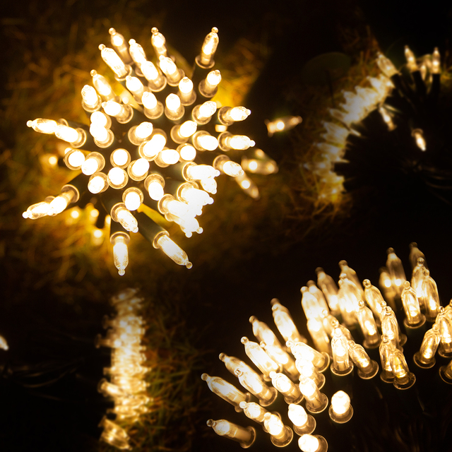 Outdoor Waterproof 100m LED String Lights Mini Warm White Battery Powered 4 AA Batteries Christmas Decorative Lighting Black