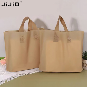 Sacs de courses en plastique PE personnalisés avec logo JIJID, impression couleur intégrale, sacs T-shirt avec logo, emballages personnalisés - Product Image 3