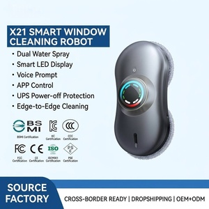 <span class=keywords><strong>Robot</strong></span> de nettoyage de vitres intelligent 3000Pa avec 2 pulvérisateurs d'eau, nettoyeur de vitres automatique avec contrôle par application <span class=keywords><strong>et</strong></span> commande vocale pour immeubles de grande hauteur - Product Image 2