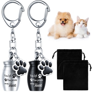 Llavero con urna para cenizas de mascotas (perros y gatos) con bolsas de almacenamiento, recuerdo de cremación para mascotas pequeñas, urna con huella de pata. - Product Image 6