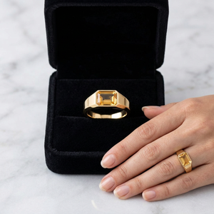 <b>Citrine</b> Engagement <b>Ring</b> 925 Sterling Silver Promise Wedding <b>Ring</b> Handmade Loose Jewelry Rose Gold Plated Children's Vintage <b>Ring</b> - Product Image 4