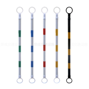 Poteau de signalisation routière réfléchissant Angcheng en PVC, 200 cm, rouge et blanc - Product Image 3