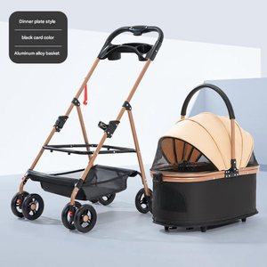 Trasportini da viaggio per passeggini in acciaio al carbonio pieghevoli con tenda parasole pieghevole e lavabile per <span class=keywords><strong>cani</strong></span> e passeggini - Product Image 4