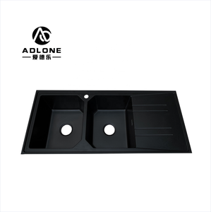 Évier de cuisine commercial de luxe moderne double cuvette chaude sous le comptoir marbre de quartz un trou sans robinet - Product Image 2