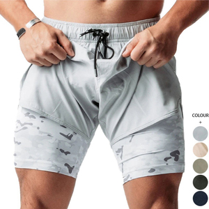Pantalones Cortos Deportivos 2 en 1 de Secado Rápido y Transpirables para Hombre, Diseño Nuevo, para Entrenamiento, Gimnasio, Fitness y Uso Casual - Product Image 1