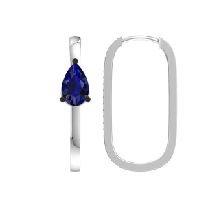 Pendientes de Plata de Ley 925 con Baño de Oro Rosa y Piedra Natural en Forma de Corazón, para Mujer, Regalo para Bodas y Fiestas - Product Image 1