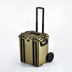 GLARY Boîte à outils en plastique dur avec roues roulantes Boîte à outils de voyage portable pour outils électriques Boîte de rangement <span class=keywords><strong>vide</strong></span> et robuste pour outils - Product Image 3