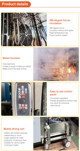 완전 자동에 가장 적합한 20 개의 트레이가 있는 전기 레스토랑 및 호텔 용품 콤비 찜기 오븐 - Product Image 6