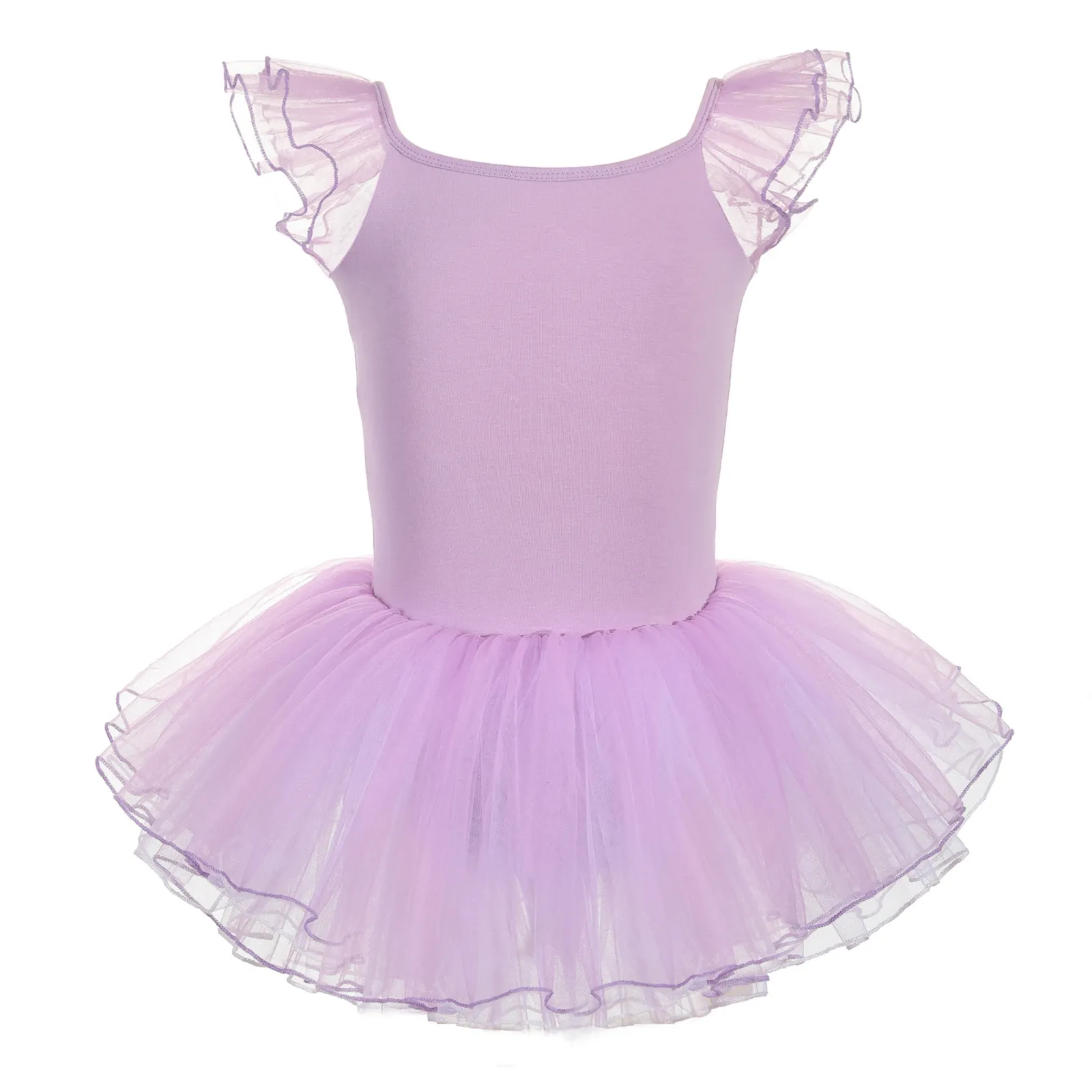 Y-04 New Girls' Ballet Skirt Half Sleeve Ballet Dress Puffy Skirt Dance Training Clothes