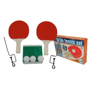 Raqueta de madera para tenis de mesa, accesorio de goma para juegos al aire libre, red deportiva para niños con poste ajustable, superventas