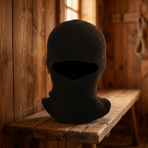 Balaclava tricotée 100 % acrylique Finer Threads, personnalisée, à un trou, couleur unie, chaude et plus douce, pour homme et femme - Product Image 3