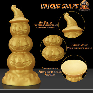 Ornements de jouets sexuels en silicone avec tête de citrouille pour hommes et femmes, appareil sexuel <span class=keywords><strong>anal</strong></span> avec crâne de citrouille - Product Image 3