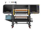Printer UV DTF Roll-to-Roll Otomatis Penuh dengan Pernis Mengkilap & Tinta Putih untuk Stiker Casing Ponsel Akrilik/Kaca